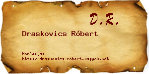 Draskovics Róbert névjegykártya