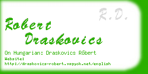 robert draskovics business card