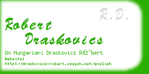 robert draskovics business card